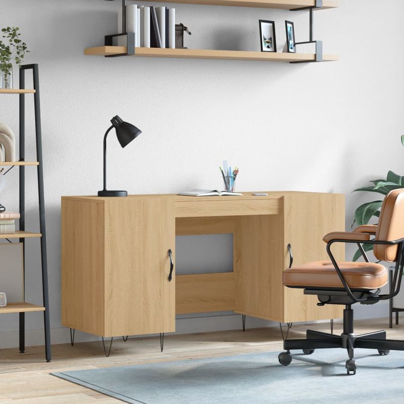 Casa si Gradina - Mobilier - Mese si birouri - Birouri - Birou, stejar sonoma, 140x50x75 cm, lemn compozit - Infinity.ro