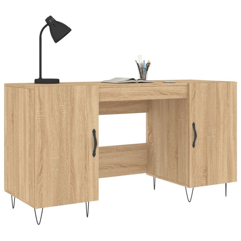 Casa si Gradina - Mobilier - Mese si birouri - Birouri - Birou, stejar sonoma, 140x50x75 cm, lemn compozit - Infinity.ro