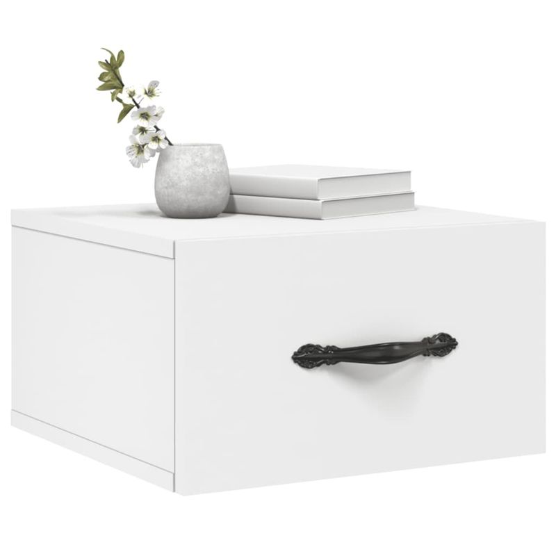 Casa si Gradina - Mobilier - Comode si corpuri - Noptiere - Noptiera de perete, alb, 35x35x20 cm - Infinity.ro