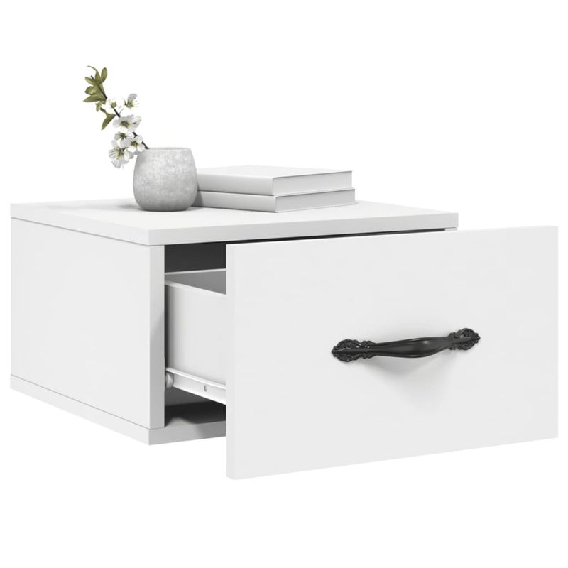 Casa si Gradina - Mobilier - Comode si corpuri - Noptiere - Noptiera de perete, alb, 35x35x20 cm - Infinity.ro