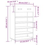 Casa si Gradina - Mobilier - Dulapuri si sifoniere - Dulapuri pantofi - Pantofar, negru, 60x35x105 cm, lemn compozit - Infinity.ro
