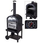 Electronice si Electrocasnice - Aragazuri, cuptoare si hote - Cuptoare - Cuptoare electrice - ProGarden Cuptor pentru pizza BBQ, negru - Infinity.ro