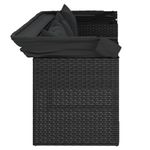 Casa si Gradina - Gradina si terasa - Mobilier exterior - Seturi mobila gradina - Set mobilier de gradina cu perne, 4 piese, negru, poliratan - Infinity.ro