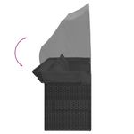 Casa si Gradina - Gradina si terasa - Mobilier exterior - Seturi mobila gradina - Set mobilier de gradina cu perne, 4 piese, negru, poliratan - Infinity.ro