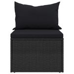 Casa si Gradina - Gradina si terasa - Mobilier exterior - Seturi mobila gradina - Set mobilier de gradina cu perne, 4 piese, negru, poliratan - Infinity.ro