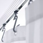 Casa si Gradina - Sanitare - Suporturi si accesorii baie - Accesorii baie - RIDDER Bara perdea dus universala pentru colt, cu carlige, crom, 52500 - Infinity.ro