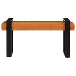 Casa si Gradina - Mobilier - Canapele si coltare - Banchete - Banca, negru si maro, 110 cm, piele naturala de capra - Infinity.ro