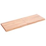 Casa si Gradina - Mobilier - Biblioteci si rafturi - Rafturi - Raft de perete maro deschis 120x40x(2-4) cm lemn stejar tratat - Infinity.ro