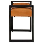Casa si Gradina - Mobilier - Canapele si coltare - Banchete - Banca, negru si maro, 110 cm, piele naturala de capra - Infinity.ro