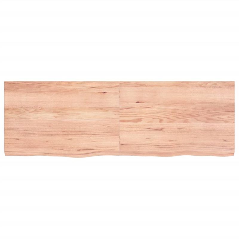 Casa si Gradina - Mobilier - Biblioteci si rafturi - Rafturi - Raft de perete maro deschis 120x40x(2-4) cm lemn stejar tratat - Infinity.ro