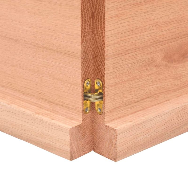 Casa si Gradina - Mobilier - Biblioteci si rafturi - Rafturi - Raft de perete maro deschis 120x40x(2-4) cm lemn stejar tratat - Infinity.ro