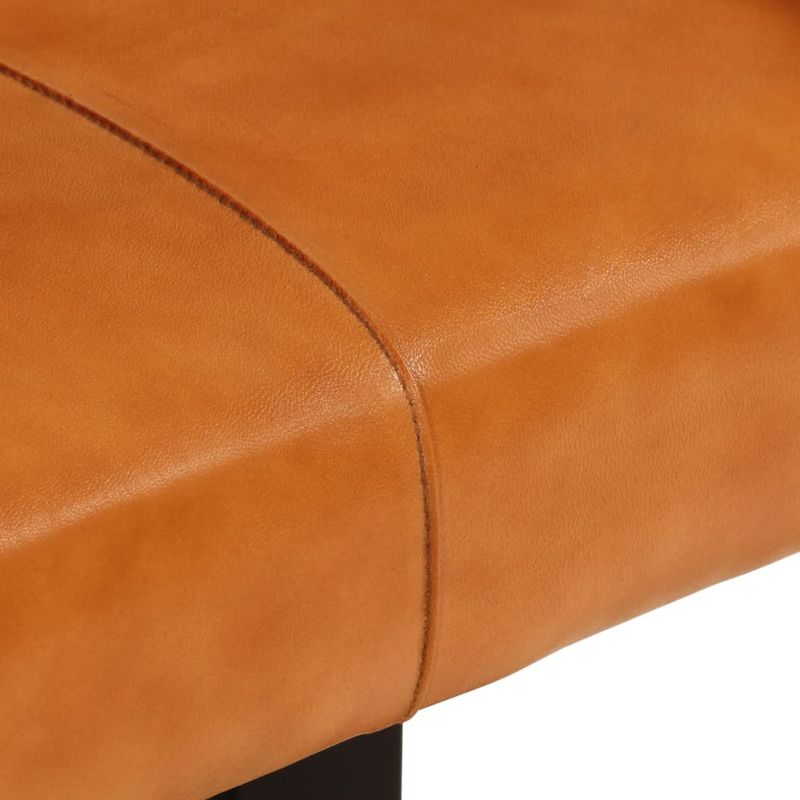 Casa si Gradina - Mobilier - Canapele si coltare - Banchete - Banca, negru si maro, 110 cm, piele naturala de capra - Infinity.ro
