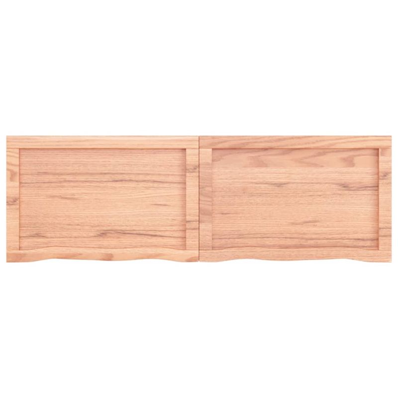 Casa si Gradina - Mobilier - Biblioteci si rafturi - Rafturi - Raft de perete maro deschis 120x40x(2-4) cm lemn stejar tratat - Infinity.ro