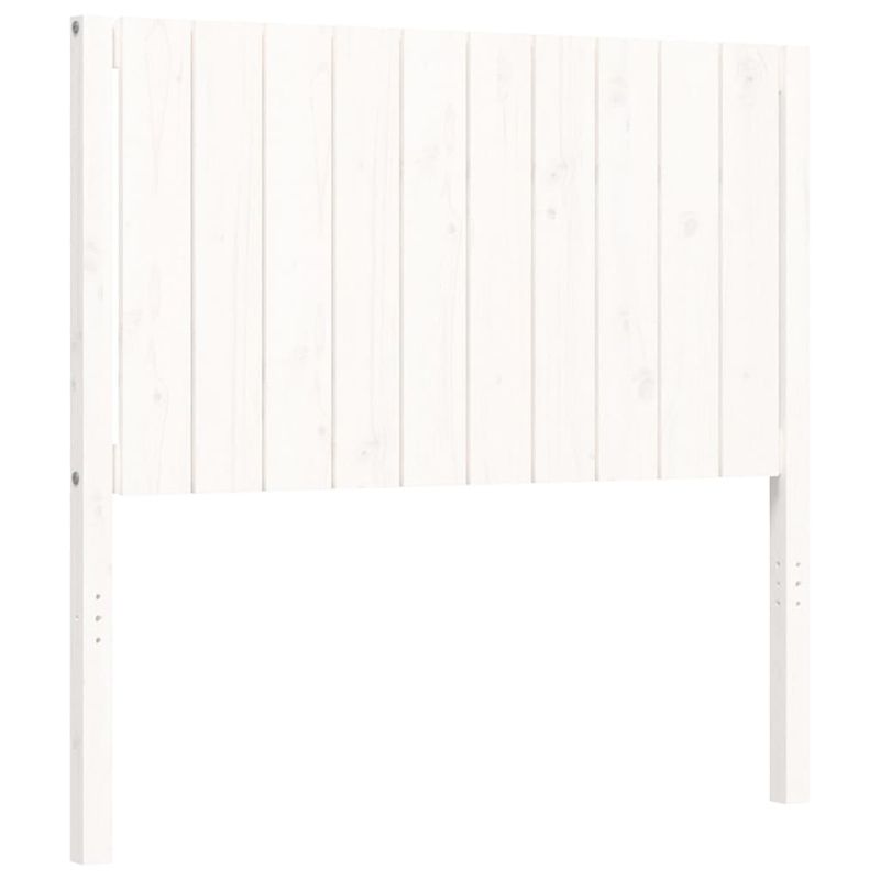 Casa si Gradina - Mobilier - Paturi si accesorii - Paturi - Cadru de pat cu tablie, alb, 100x200 cm, lemn masiv - Infinity.ro