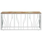 Casa si Gradina - Mobilier - Mese si birouri - Masute de cafea - Masuta de cafea din otel inoxidabil si lemn masiv reciclat - Infinity.ro