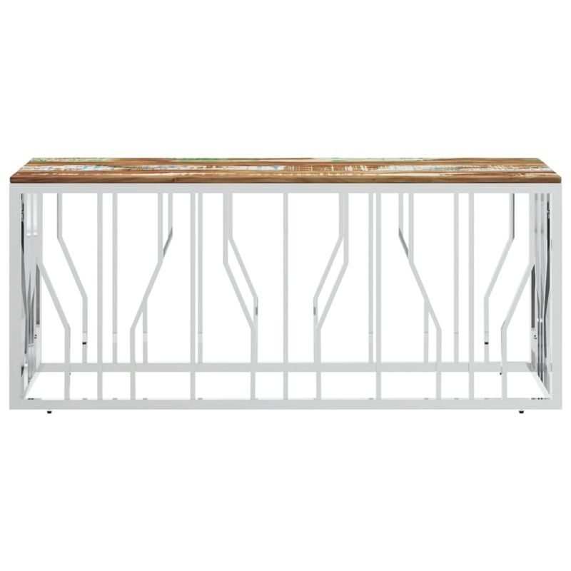 Casa si Gradina - Mobilier - Mese si birouri - Masute de cafea - Masuta de cafea din otel inoxidabil si lemn masiv reciclat - Infinity.ro