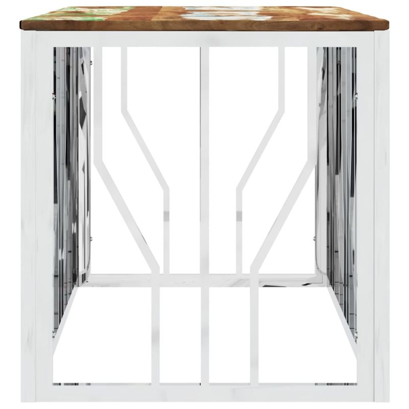 Casa si Gradina - Mobilier - Mese si birouri - Masute de cafea - Masuta de cafea din otel inoxidabil si lemn masiv reciclat - Infinity.ro