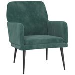 Casa si Gradina - Mobilier - Scaune si fotolii - Fotolii - Fotoliu, verde inchis, 62x79x79 cm, catifea - Infinity.ro