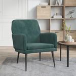 Casa si Gradina - Mobilier - Scaune si fotolii - Fotolii - Fotoliu, verde inchis, 62x79x79 cm, catifea - Infinity.ro