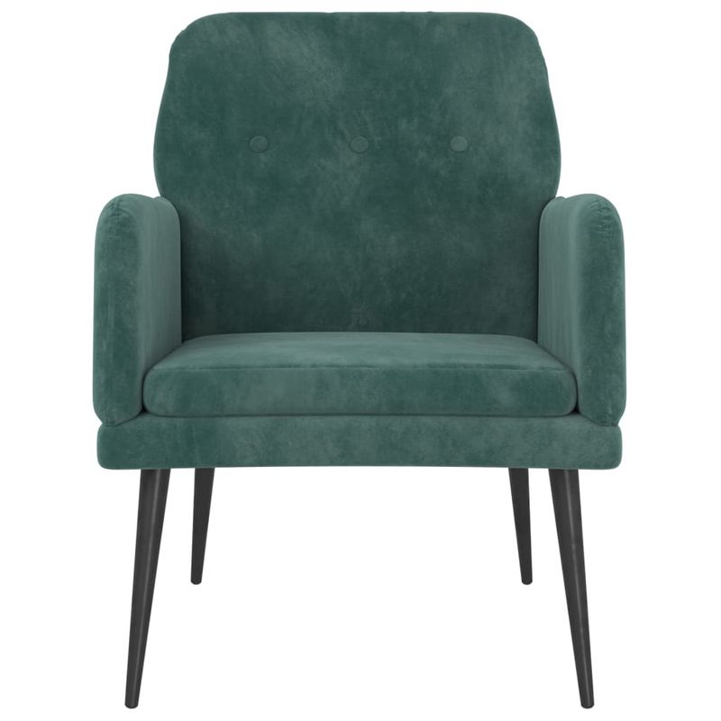 Casa si Gradina - Mobilier - Scaune si fotolii - Fotolii - Fotoliu, verde inchis, 62x79x79 cm, catifea - Infinity.ro