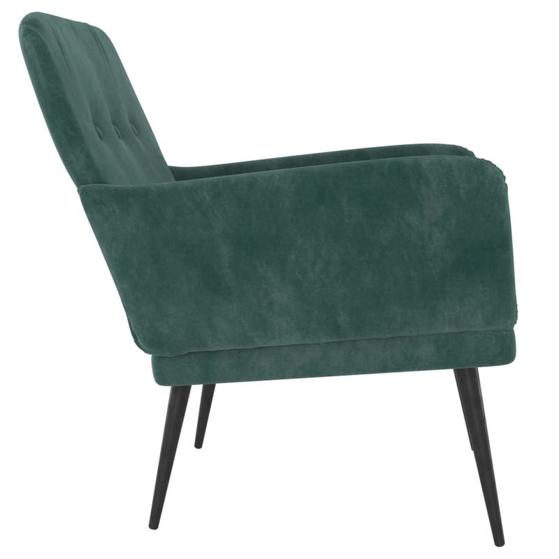 Casa si Gradina - Mobilier - Scaune si fotolii - Fotolii - Fotoliu, verde inchis, 62x79x79 cm, catifea - Infinity.ro