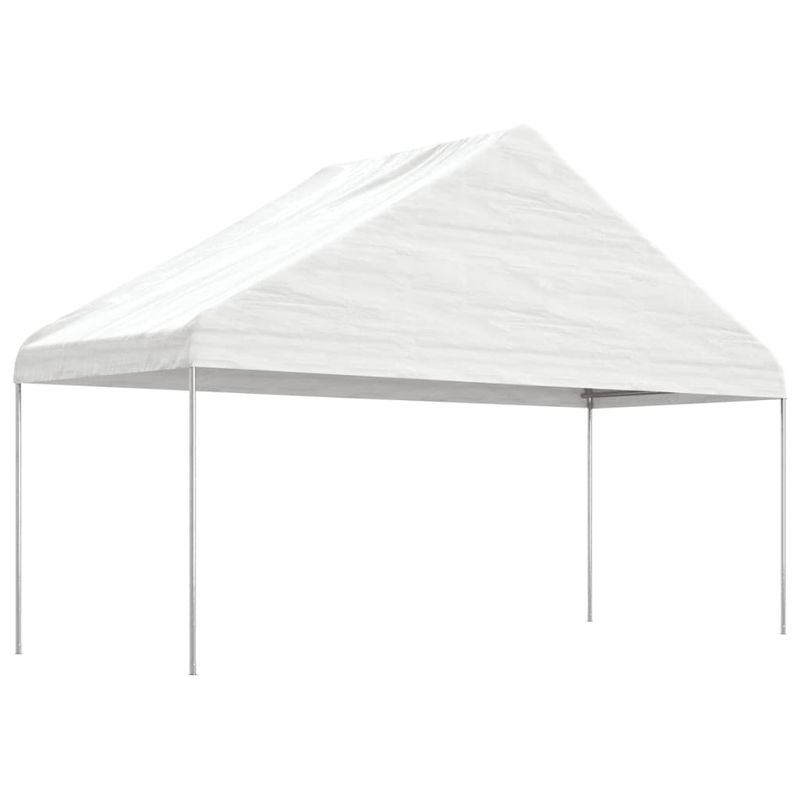 Casa si Gradina - Gradina si terasa - Umbrele si pavilioane - Pavilioane - Foisor cu acoperis, alb, 11,15x5,88x3,75 m, polietilena - Infinity.ro