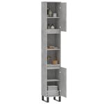 Casa si Gradina - Mobilier - Mobilier baie - Corpuri baie - Dulap de baie, gri beton, 30x30x190 cm, lemn prelucrat - Infinity.ro