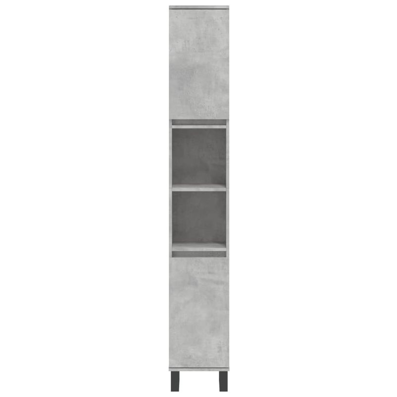 Casa si Gradina - Mobilier - Mobilier baie - Corpuri baie - Dulap de baie, gri beton, 30x30x190 cm, lemn prelucrat - Infinity.ro