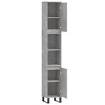 Casa si Gradina - Mobilier - Mobilier baie - Corpuri baie - Dulap de baie, gri beton, 30x30x190 cm, lemn prelucrat - Infinity.ro