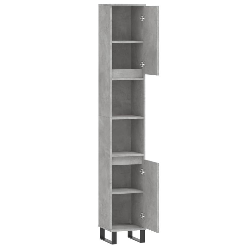 Casa si Gradina - Mobilier - Mobilier baie - Corpuri baie - Dulap de baie, gri beton, 30x30x190 cm, lemn prelucrat - Infinity.ro