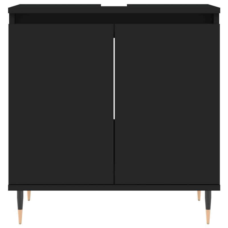 Casa si Gradina - Mobilier - Mobilier baie - Corpuri baie - Dulap de baie, negru, 58x33x60 cm, lemn prelucrat - Infinity.ro