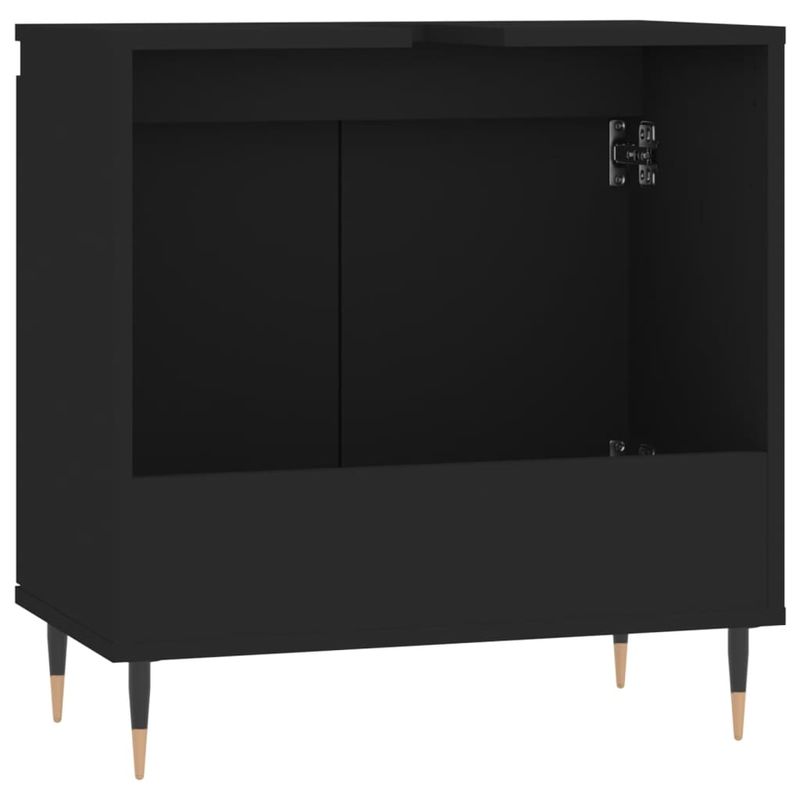 Casa si Gradina - Mobilier - Mobilier baie - Corpuri baie - Dulap de baie, negru, 58x33x60 cm, lemn prelucrat - Infinity.ro
