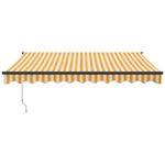 Casa si Gradina - Gradina si terasa - Umbrele si pavilioane - Umbrele - Copertina retractabila, galben/alb, 3,5x2,5 m, textil/aluminiu - Infinity.ro