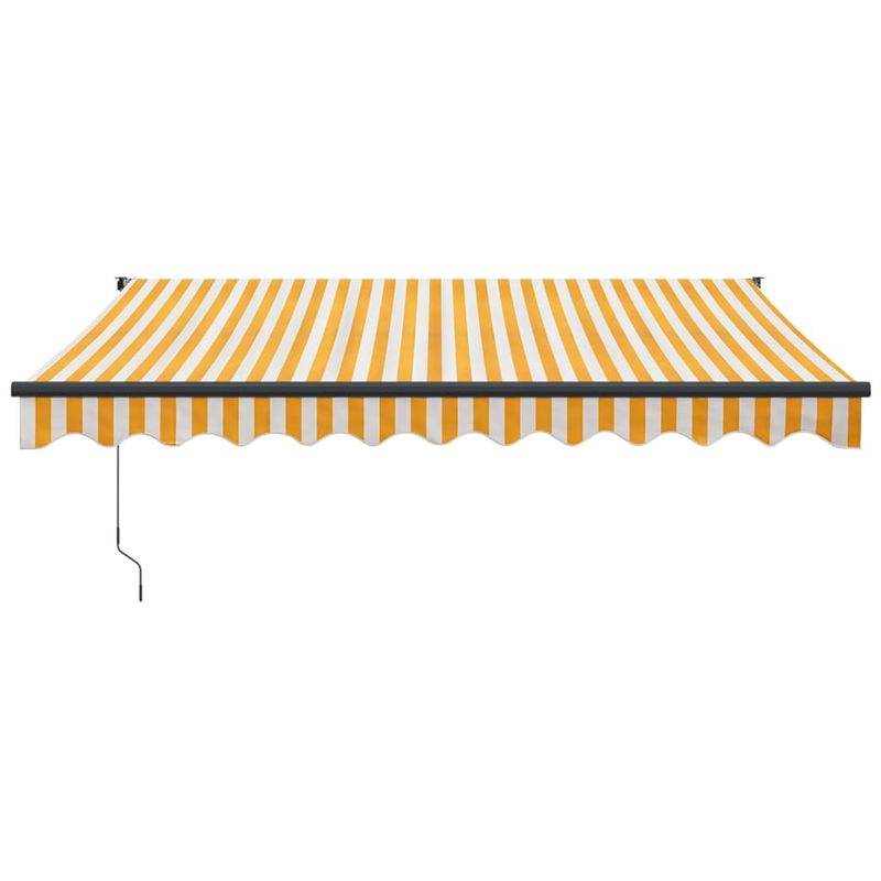 Casa si Gradina - Gradina si terasa - Umbrele si pavilioane - Umbrele - Copertina retractabila, galben/alb, 3,5x2,5 m, textil/aluminiu - Infinity.ro