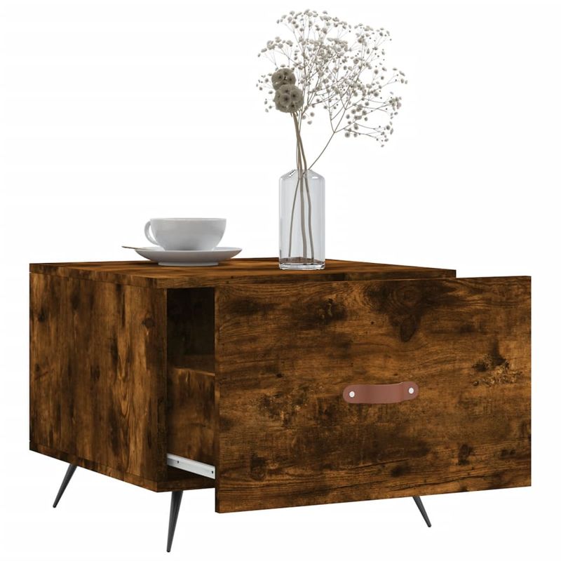 Casa si Gradina - Mobilier - Mese si birouri - Masute de cafea - Masuta de cafea, stejar fumuriu, 50x50x40 cm, lemn prelucrat - Infinity.ro