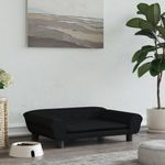 Petshop - Accesorii petshop - Culcusuri si custi - Culcusuri si saltele - Pat de caini, negru, 70x48x22 cm, catifea - Infinity.ro