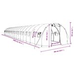 Casa si Gradina - Gradinarit si plante - Sere si solarii - Sera cu cadru din otel, alb, 60 m², 20x3x2 m - Infinity.ro