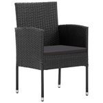 Casa si Gradina - Gradina si terasa - Mobilier exterior - Seturi mobila gradina - Set mobilier de gradina, 5 piese, negru, poliratan si otel - Infinity.ro