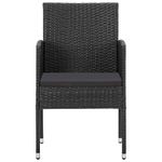 Casa si Gradina - Gradina si terasa - Mobilier exterior - Seturi mobila gradina - Set mobilier de gradina, 5 piese, negru, poliratan si otel - Infinity.ro