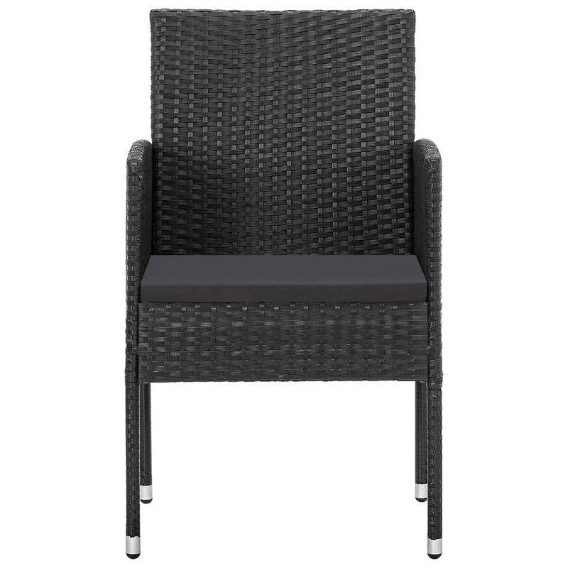 Casa si Gradina - Gradina si terasa - Mobilier exterior - Seturi mobila gradina - Set mobilier de gradina, 5 piese, negru, poliratan si otel - Infinity.ro