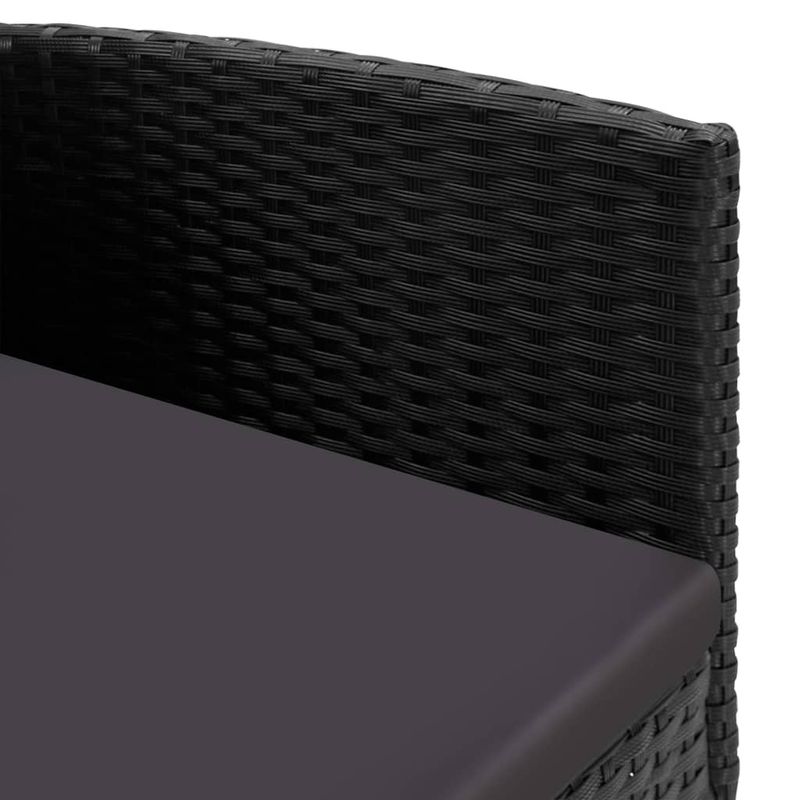 Casa si Gradina - Gradina si terasa - Mobilier exterior - Seturi mobila gradina - Set mobilier de gradina, 5 piese, negru, poliratan si otel - Infinity.ro