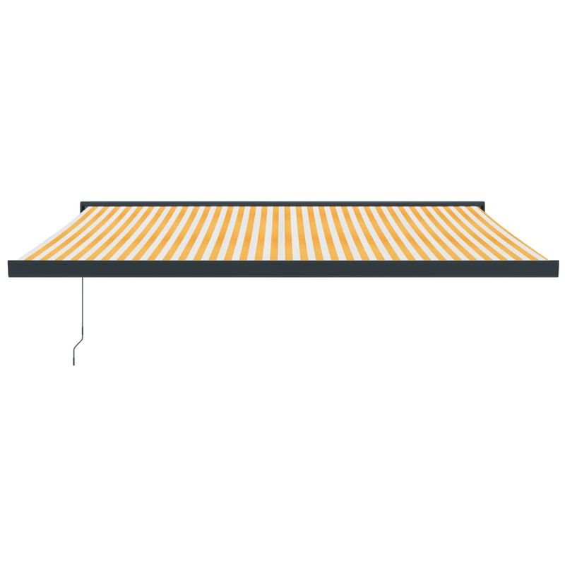 Casa si Gradina - Gradina si terasa - Umbrele si pavilioane - Umbrele - Copertina retractabila, galben/alb, 4,5x3 m, textil/aluminiu - Infinity.ro