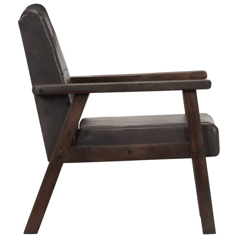 Casa si Gradina - Mobilier - Scaune si fotolii - Fotolii - Fotoliu, gri, piele naturala - Infinity.ro