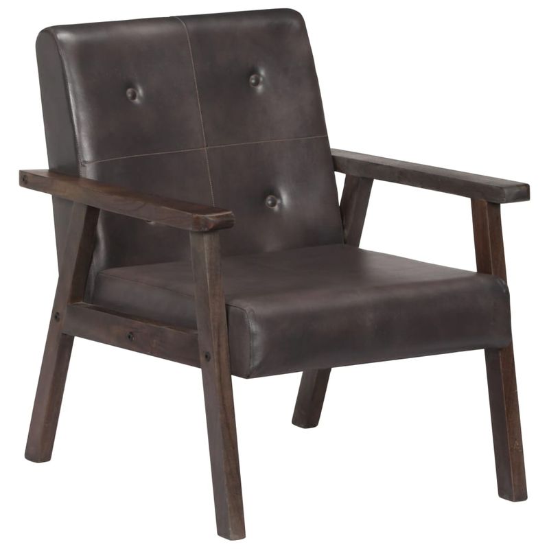 Casa si Gradina - Mobilier - Scaune si fotolii - Fotolii - Fotoliu, gri, piele naturala - Infinity.ro