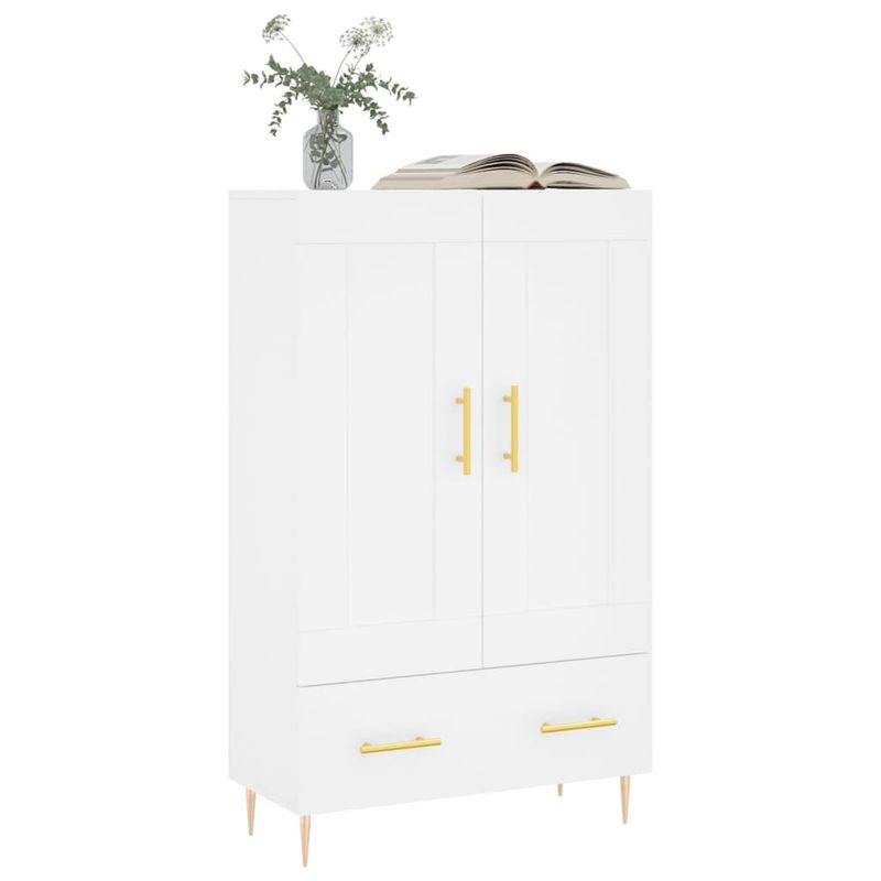 Casa si Gradina - Mobilier - Comode si corpuri - Corpuri bucatarie - Dulap inalt, alb, 69,5x31x115 cm, lemn prelucrat - Infinity.ro