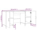 Casa si Gradina - Mobilier - Mese si birouri - Birouri - Birou, alb, 140x50x75 cm, lemn compozit - Infinity.ro