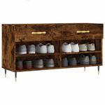 Casa si Gradina - Mobilier - Organizare si depozitare - Organizator incaltaminte - Banca de pantofi, stejar fumuriu, 102x35x55 cm, lemn prelucrat - Infinity.ro