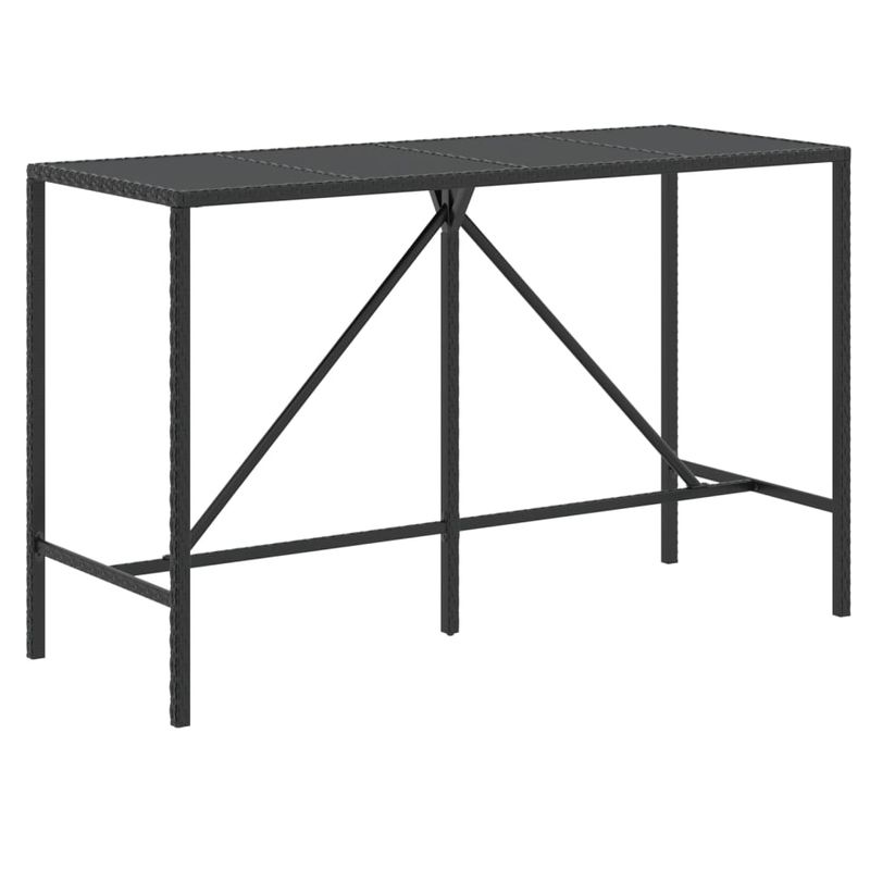 Casa si Gradina - Gradina si terasa - Mobilier exterior - Seturi mobila gradina - Set mobilier bar de gradina cu perne, 9 piese, negru, poliratan - Infinity.ro
