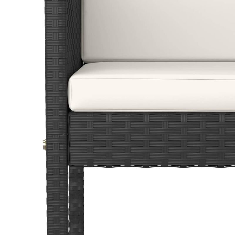 Casa si Gradina - Gradina si terasa - Mobilier exterior - Seturi mobila gradina - Set mobilier bar de gradina cu perne, 9 piese, negru, poliratan - Infinity.ro