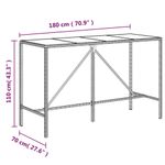 Casa si Gradina - Gradina si terasa - Mobilier exterior - Seturi mobila gradina - Set mobilier bar de gradina cu perne, 9 piese, negru, poliratan - Infinity.ro